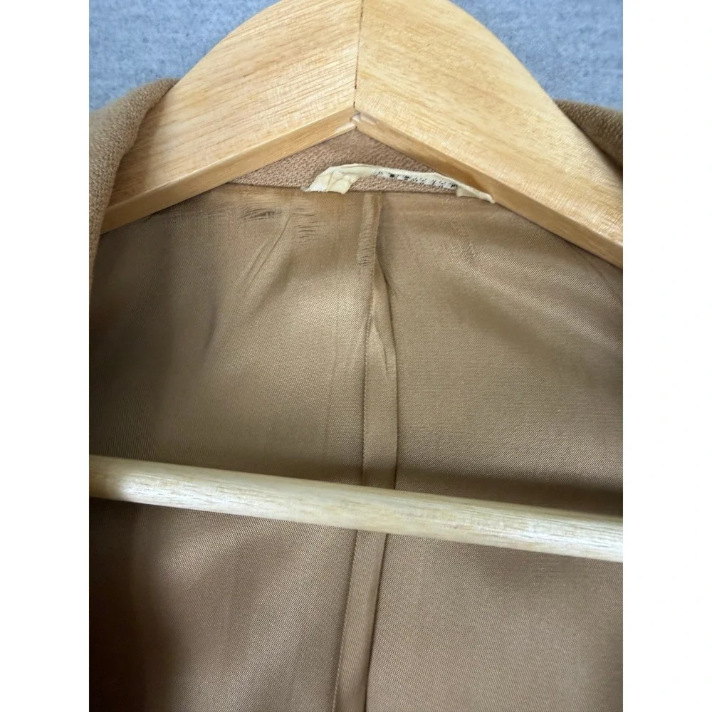 Vintage 60s Wallachs 100% Camel Hair Sport Coat Blazer Tan 42L Bespoke Mens